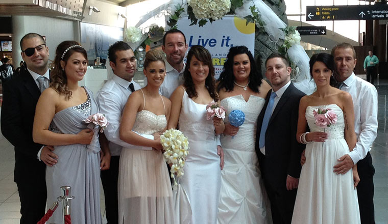 Highest altitude wedding on an aircraft