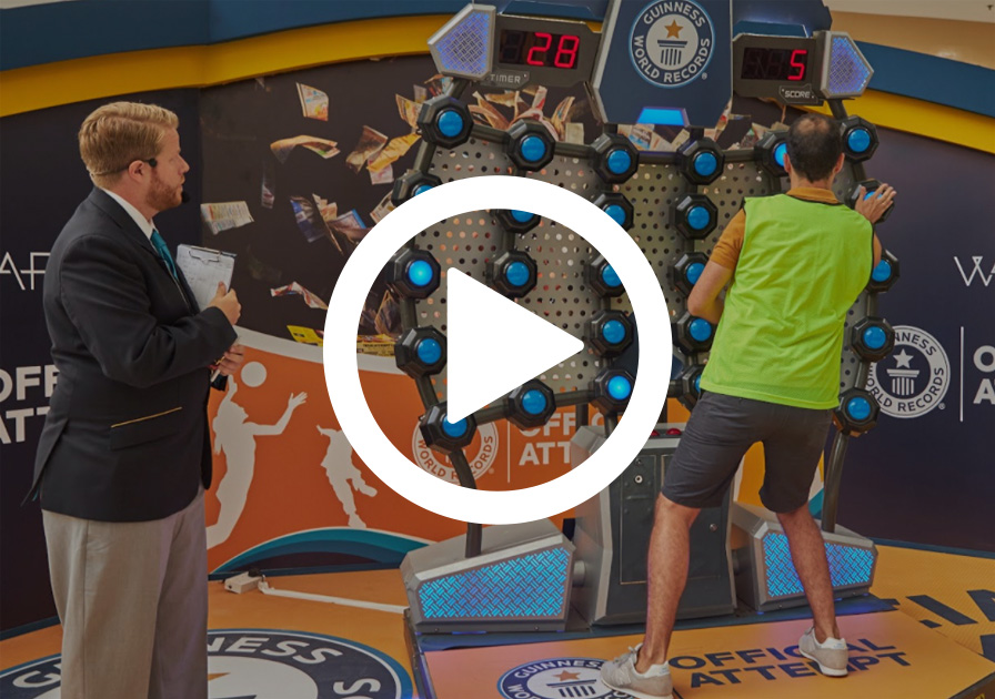 adjudicator watching a record being set