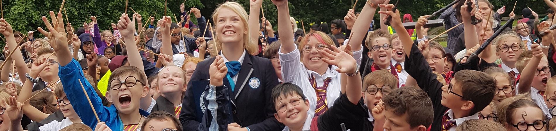 Students dressed as Harry Potter