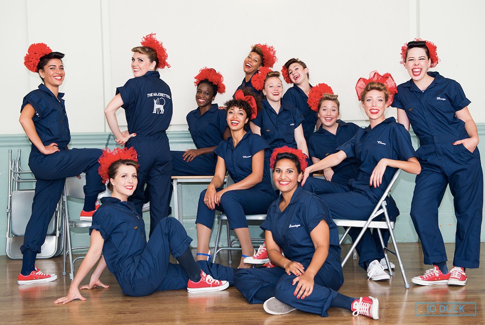 Marawa's Majorettes smiling for a group picture