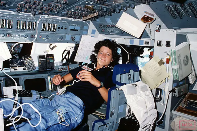 Sally Ride becoming the first woman in space