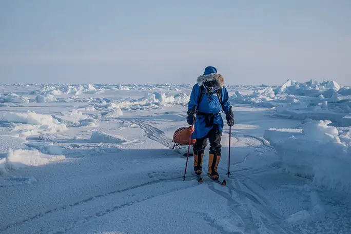 Victor during his trek to the North Pole
