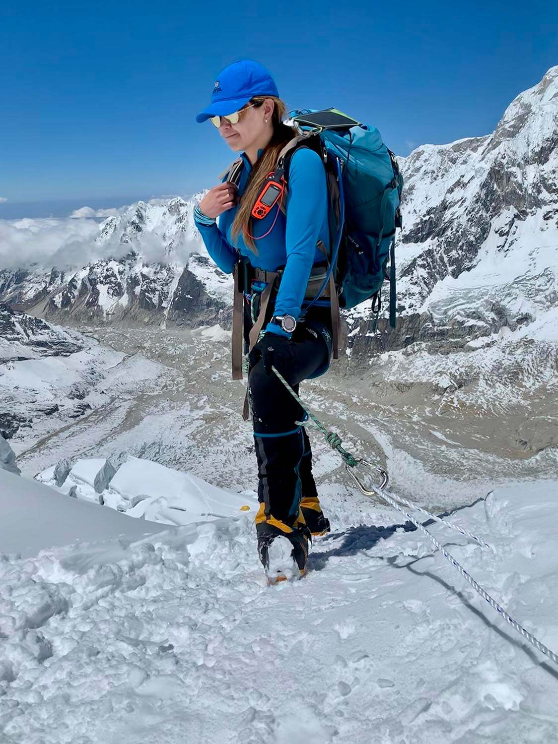 Viridiana Alvarez Chavez fastest ascent of the top three highest mountains with supplementary oxygen